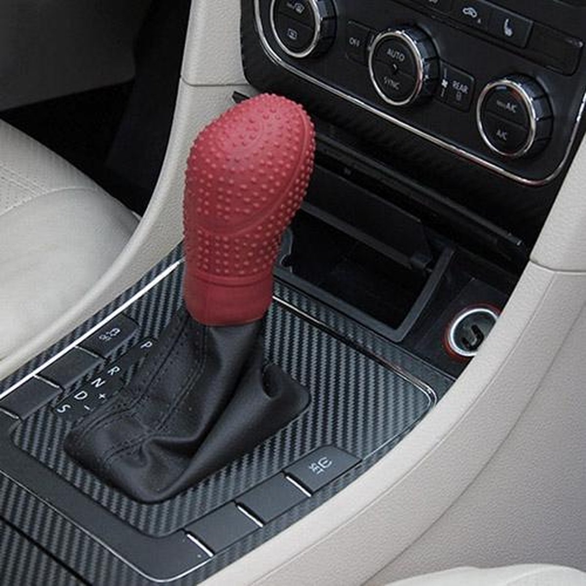 Universal Elasticity Non-slip Soft Silicone Car Gear Knob Cover - Image 2