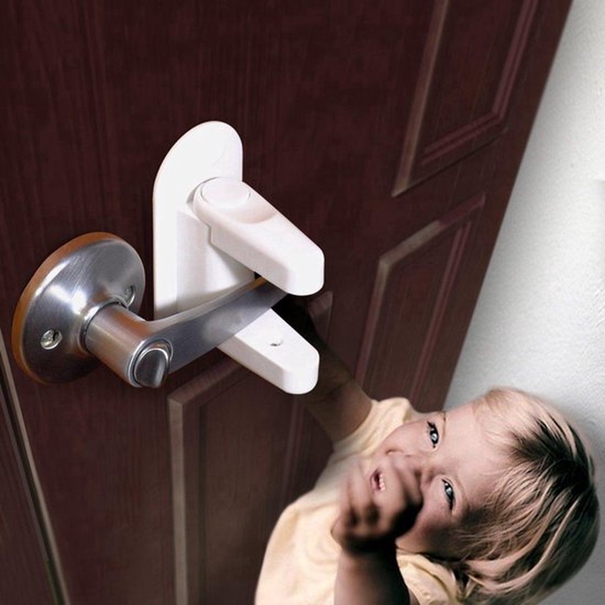 Door Handle Security for Children | Door Handle Lock | Child Safety Lock | Child Lock for Doors | Baby Door Handle Security | Set of 2 - Image 5