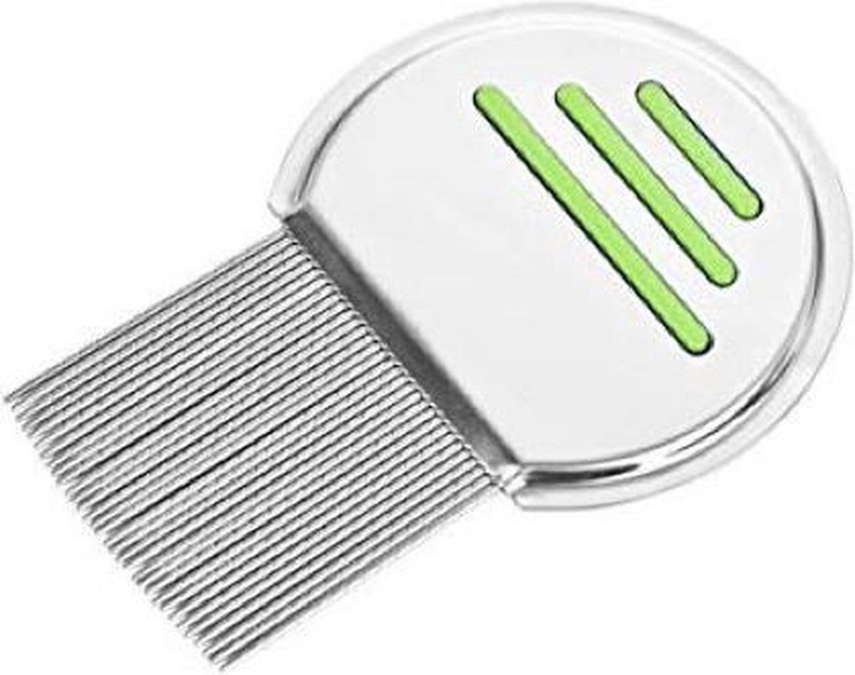 Lice Comb for Child & Pet | Lice Brush | Flea Comb | Nits Comb | Dust Comb | Lice Remover | Stainless Steel | Green - Image 2