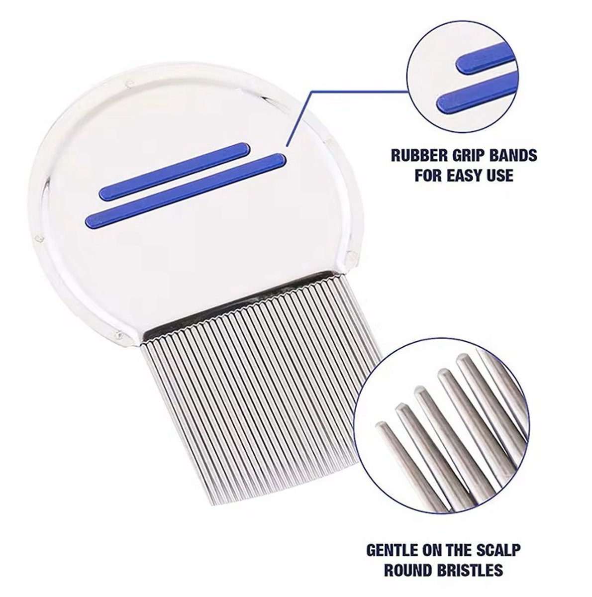 Lice Comb for Child & Pet | Lice Brush | Flea Comb | Nits Comb | Dust Comb | Lice Remover | Stainless Steel | Green - Image 5