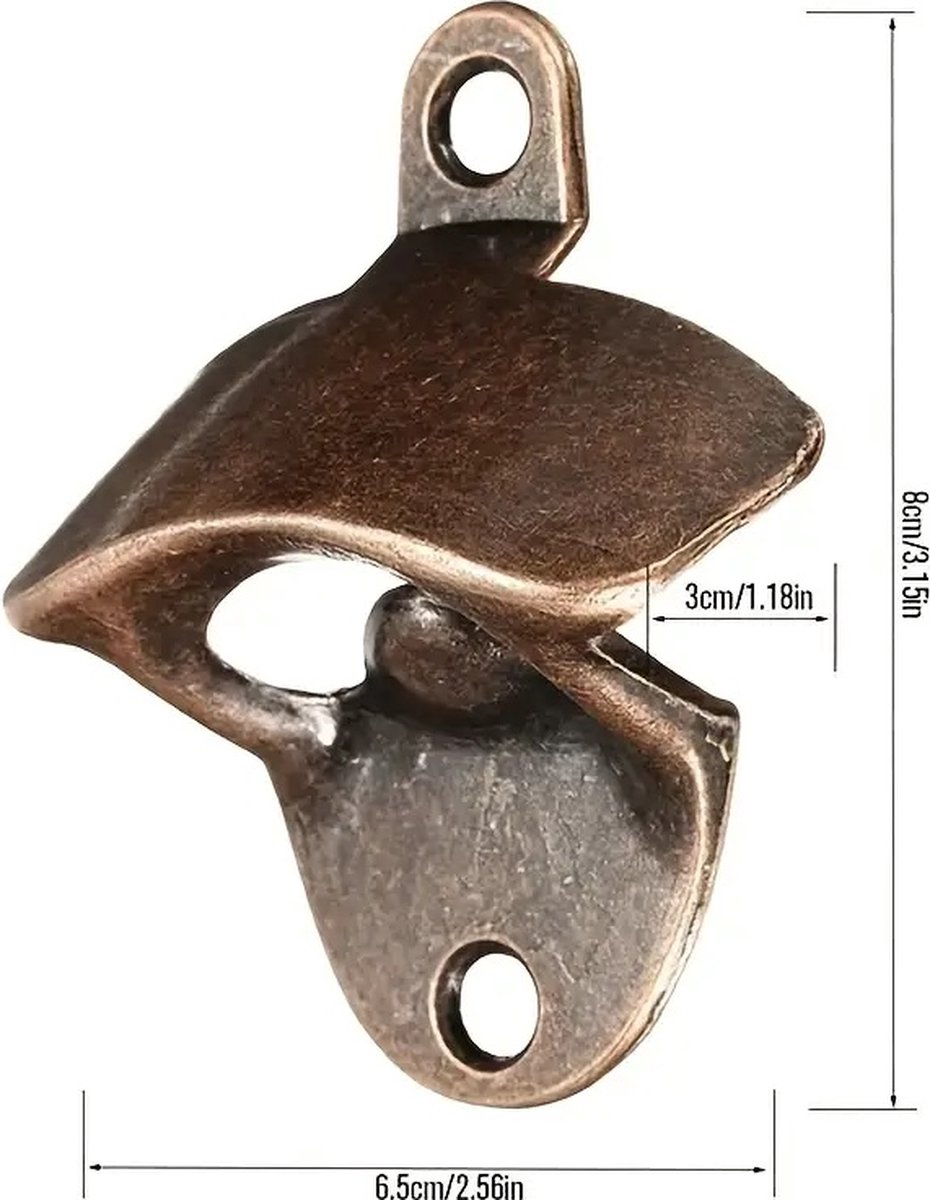 Wall Bottle Opener | Wall Bottle Opener | Wall Bottle Opener | Includes 2 Screws | Silver - Image 5