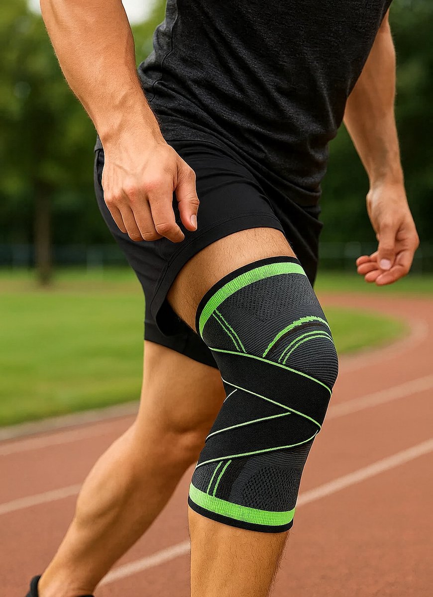 3D Compression Knee Brace | Knee Support | Knee Protector | Knee Bandage | Knee Support | 1 Piece | Adjustable Compression Level | Size M - Image 2