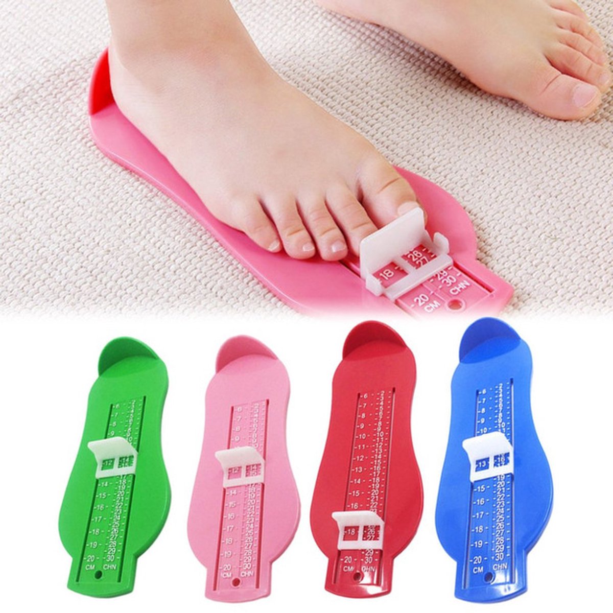 Child's Foot Measuring Tool | Child's Shoe Size Measuring Tool | Baby Shoe Measuring Tool | Baby Measurement | Pink - Image 5