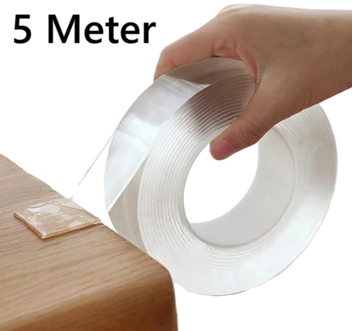 Nano Tape Extra Long! | Double-Sided Tape | Transparent | Reusable | Washable | 5 Meters - Image 1