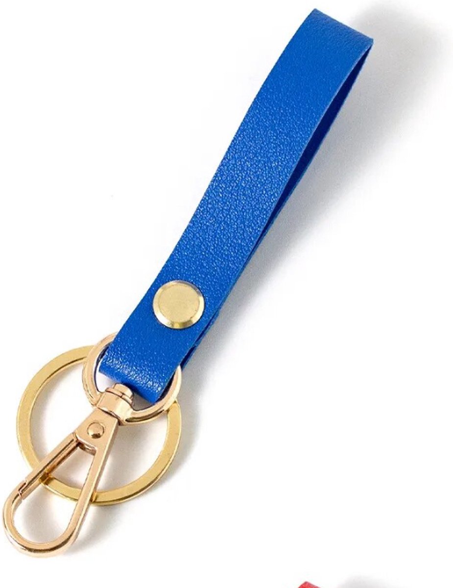 Luxury Ladies' Keychain | Key Holder | Car Keychain | Modern Style | With Double Key Rings | Blue - Image 1