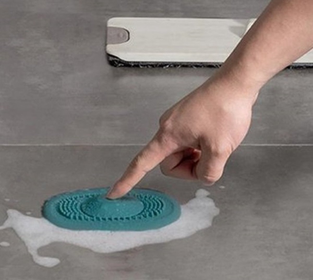 2x Luxury Shower Drain | Drain Plug | Drain | Shower Tray | Hair Stopper | Silicone | Blue - Image 3