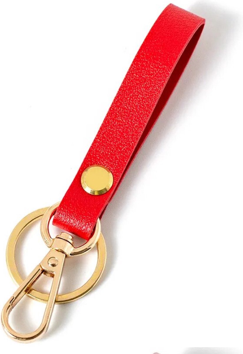 Luxury Ladies' Keychain | Key Holder | Car Keychain | Modern Style | With Double Key Rings | Red - Image 1