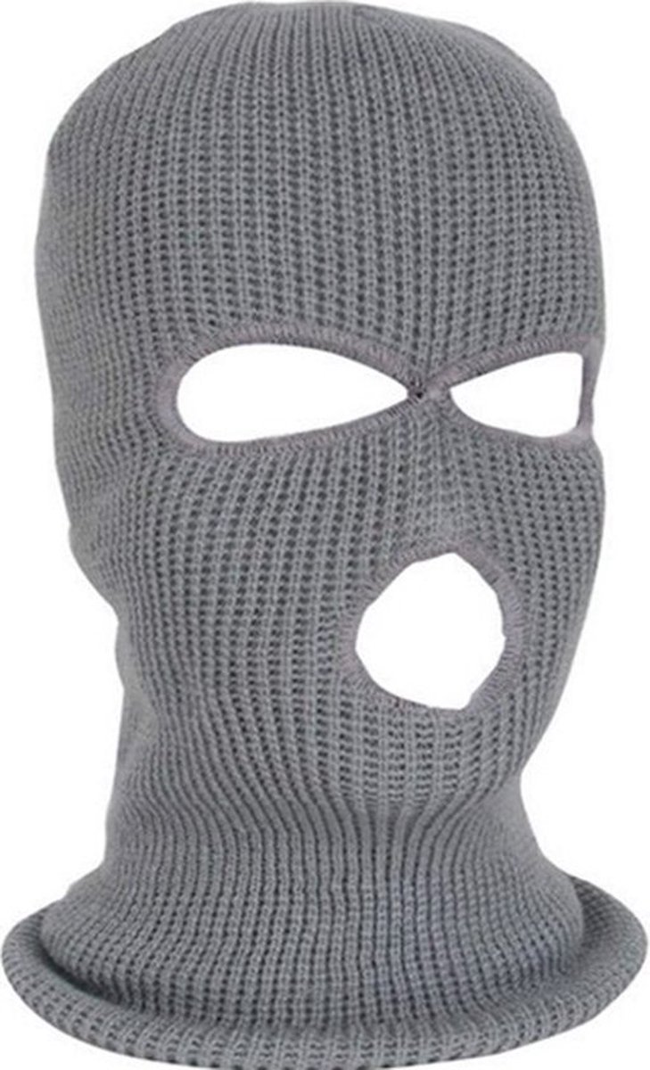 2x Facemask I Sports hat I Three-hole hat I Ski hat I Bivouac I Balaclava I One Size I Gray - Image 3
