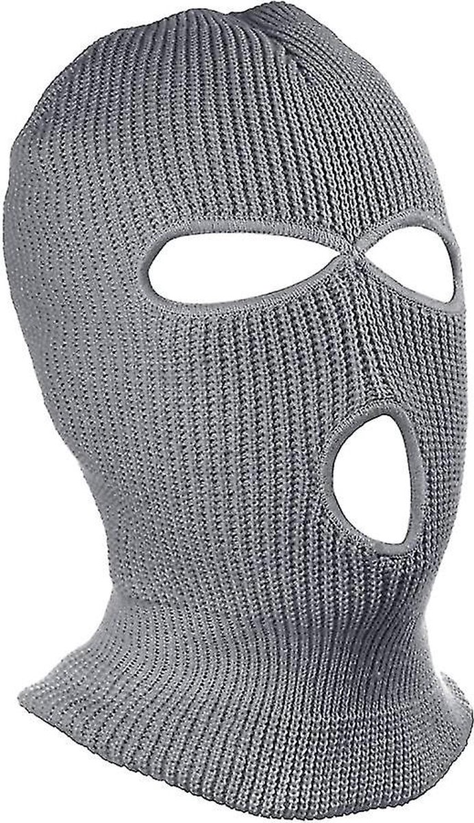 2x Facemask I Sports hat I Three-hole hat I Ski hat I Bivouac I Balaclava I One Size I Gray - Image 4