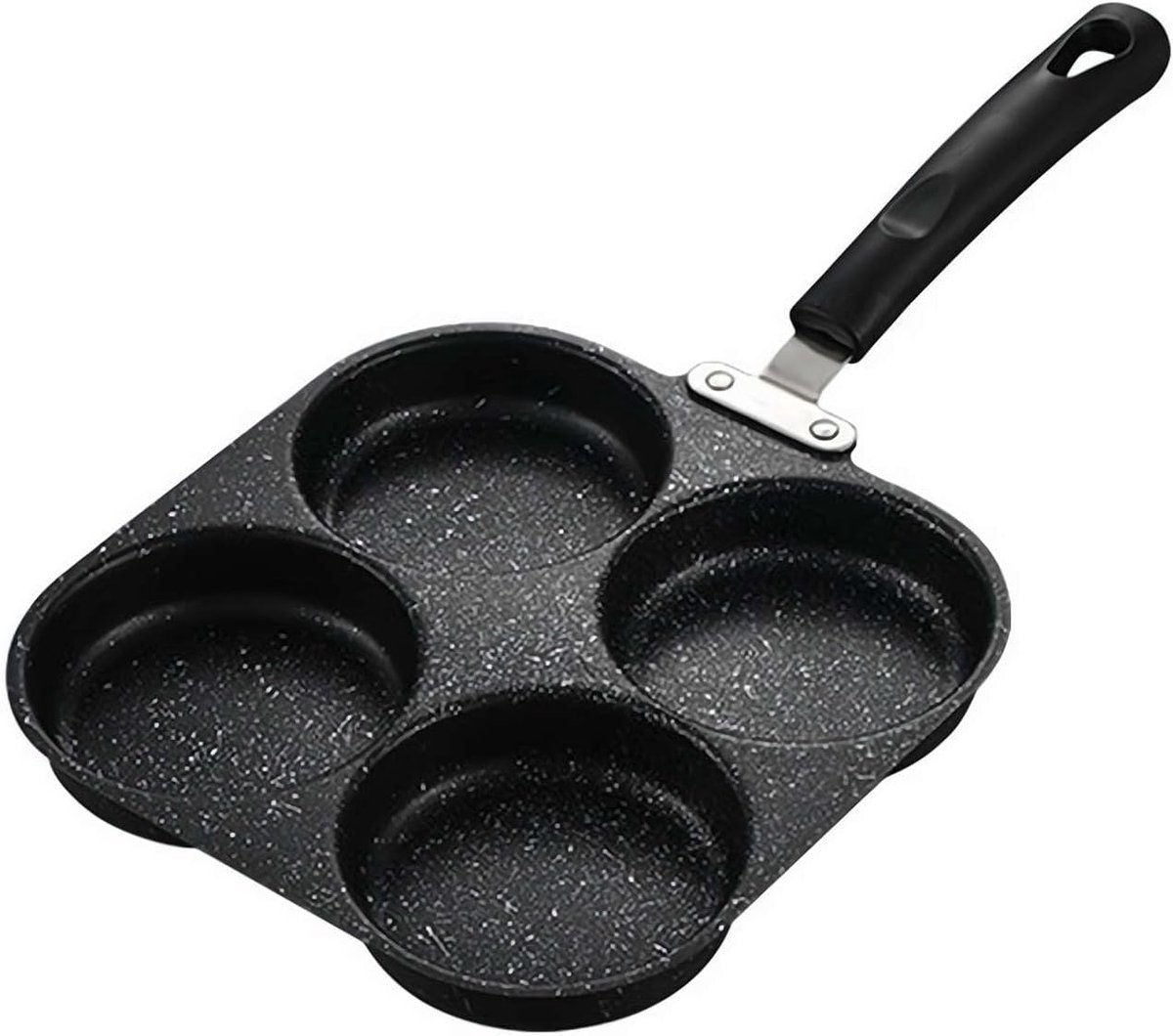 Non-stick egg pans - Cast iron egg frying pan - Breakfast burger egg pancake maker - for fried eggs, pancakes - Suitable for gas stoves and induction cooktops - Image 1