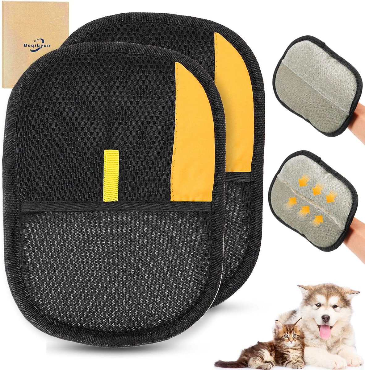 2 Pieces Magic Brush Pet Hair - Washable and Reusable for Cat and Dog Hair - Effortless Care and Cleaning of Sofa, Carpet, and Furniture - Image 1