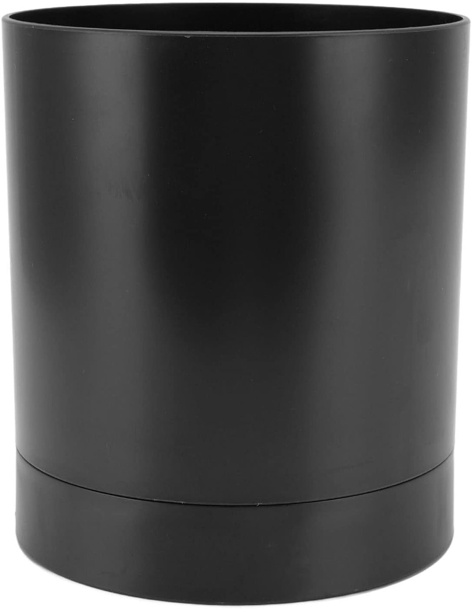 Kitchen utensil holder, large countertop kitchen utensil holder, 360-degree rotating simple chopsticks basket, kitchen cutlery holder with compartment design for home (black) - Image 1