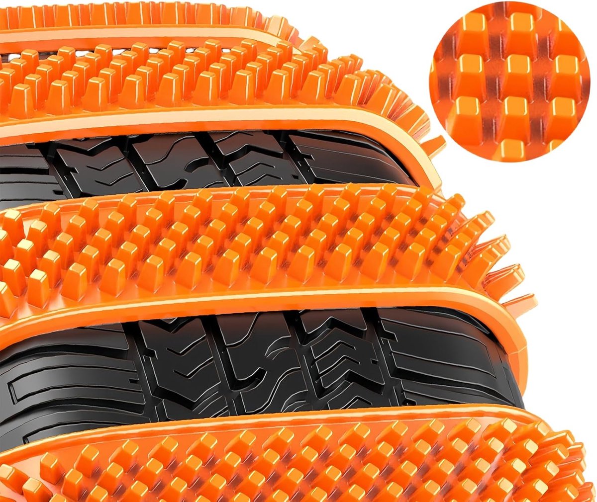 Snow Chain - Anti-slip for Car Tires - 8-pack - Reusable anti-slip cable ties - 88 x 4 cm - Adjustable tire chains - Suitable for cars, trucks, etc. - Universal snow chains - Anti-slip chains - Image 4