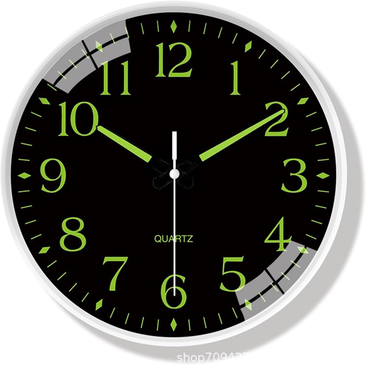 Luminous digital quartz wall clock - 20 cm - Modern minimalist silent clock for living room and bedroom - Stylish wall clock for home use - Image 1