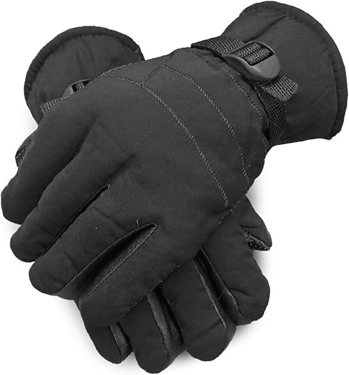 Warm, waterproof men's winter ski gloves with full fleece lining - Image 1