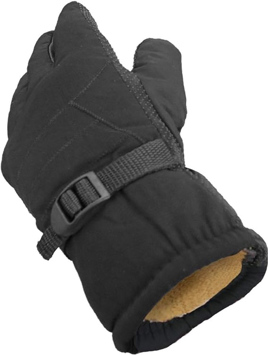 Warm, waterproof men's winter ski gloves with full fleece lining - Image 2