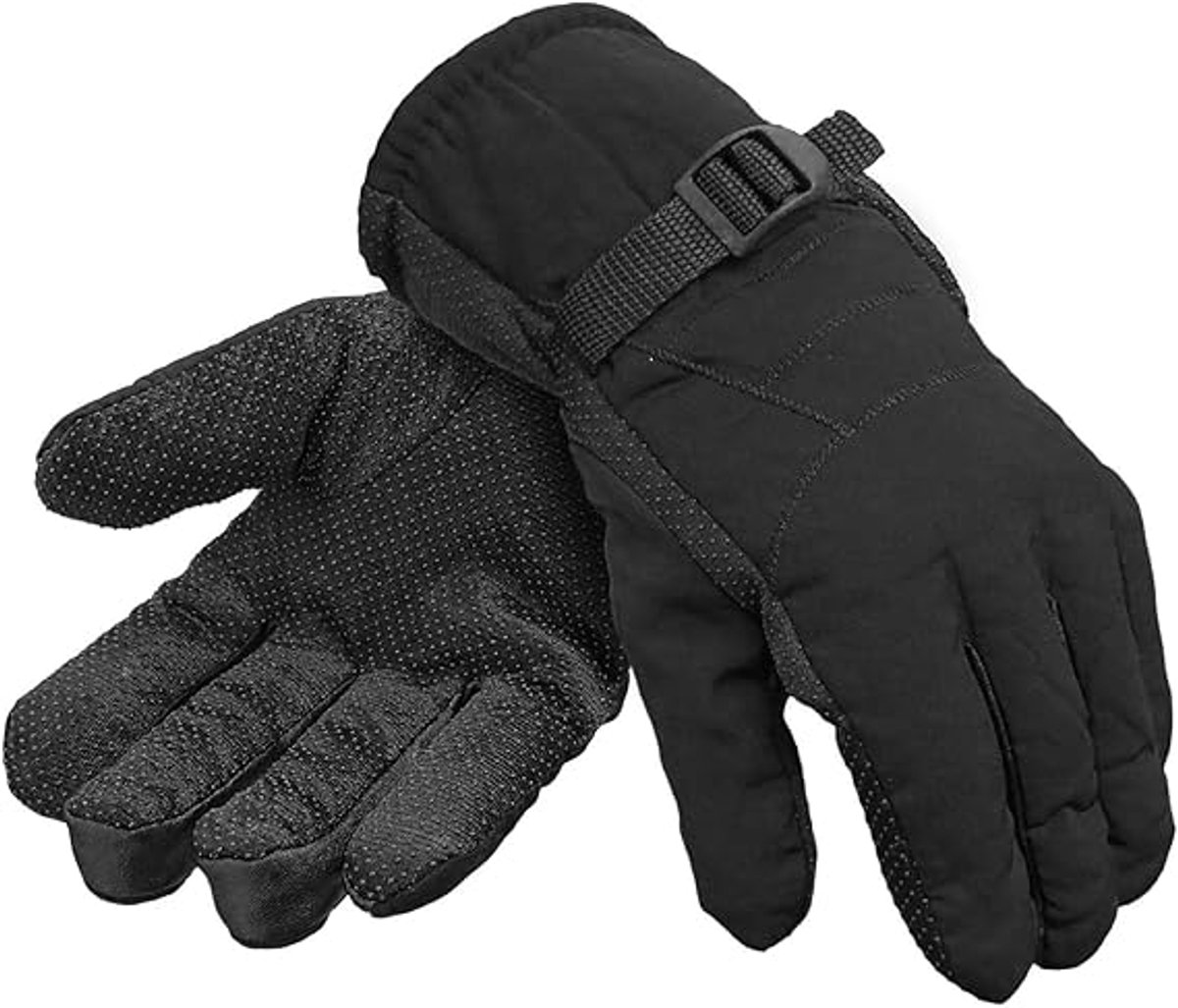Warm, waterproof men's winter ski gloves with full fleece lining - Image 4