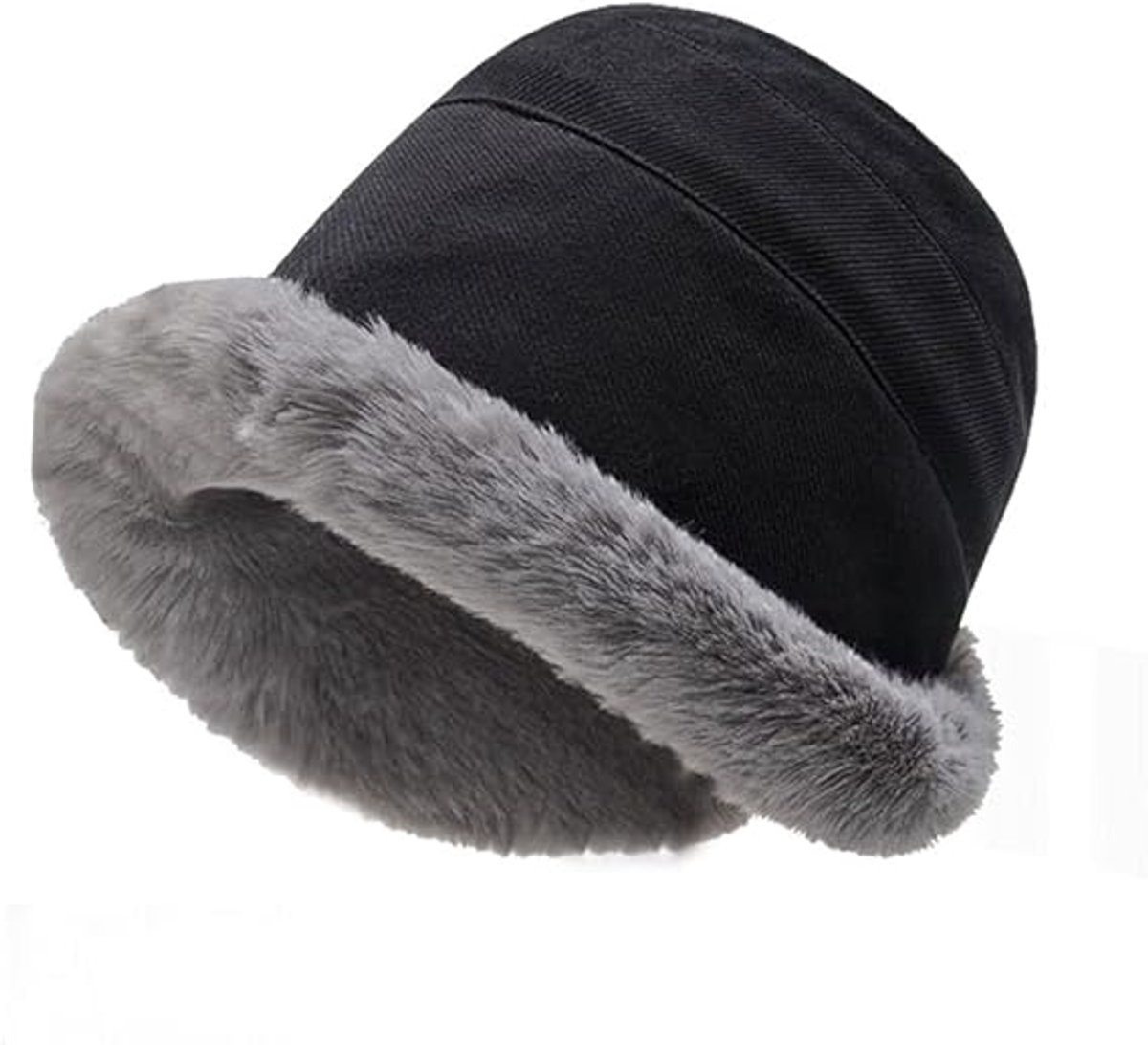 Women's Winter Hat - hat - Cold weather - Extreme warmth and wind protection - Fleece-lined interior - Wide brim design - Thick insulated material for snow-black - Image 1
