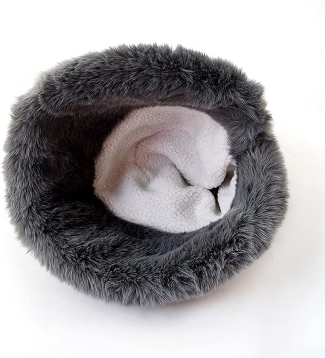 Women's Winter Hat - hat - Cold weather - Extreme warmth and wind protection - Fleece-lined interior - Wide brim design - Thick insulated material for snow-black - Image 3