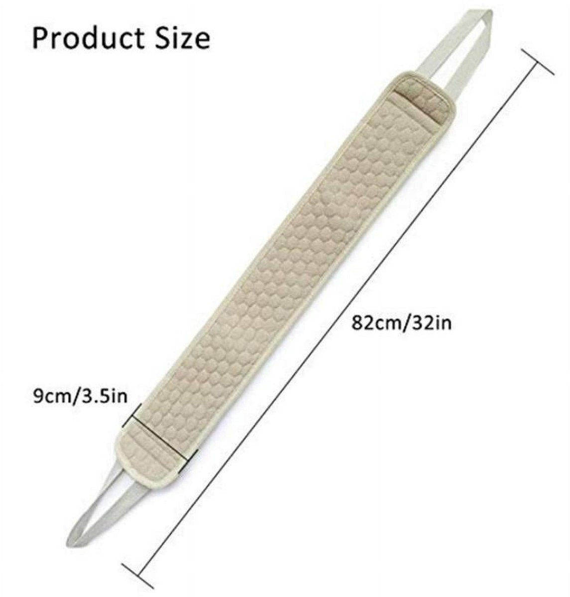 Loofah Back Sponge Scrubber - Exfoliating Shower Towel - Scrub Brush Shower Brush - Bath Brush Massage Brush - Scrub Massage Shower & Bath Body Brush - White - 80cm - Image 2