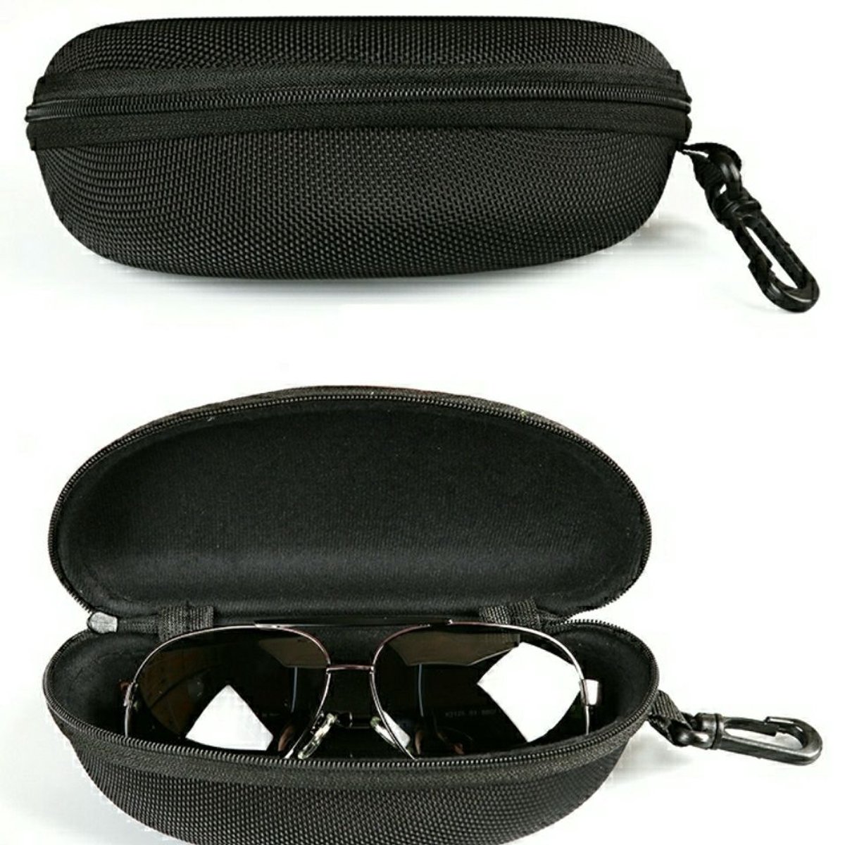 Portable Glasses Case Hard Case - Glasses Pouch - Waterproof Sunglasses Storage - Hard Box With Zipper and Olip - Durable Protective Case for Glasses - Image 2