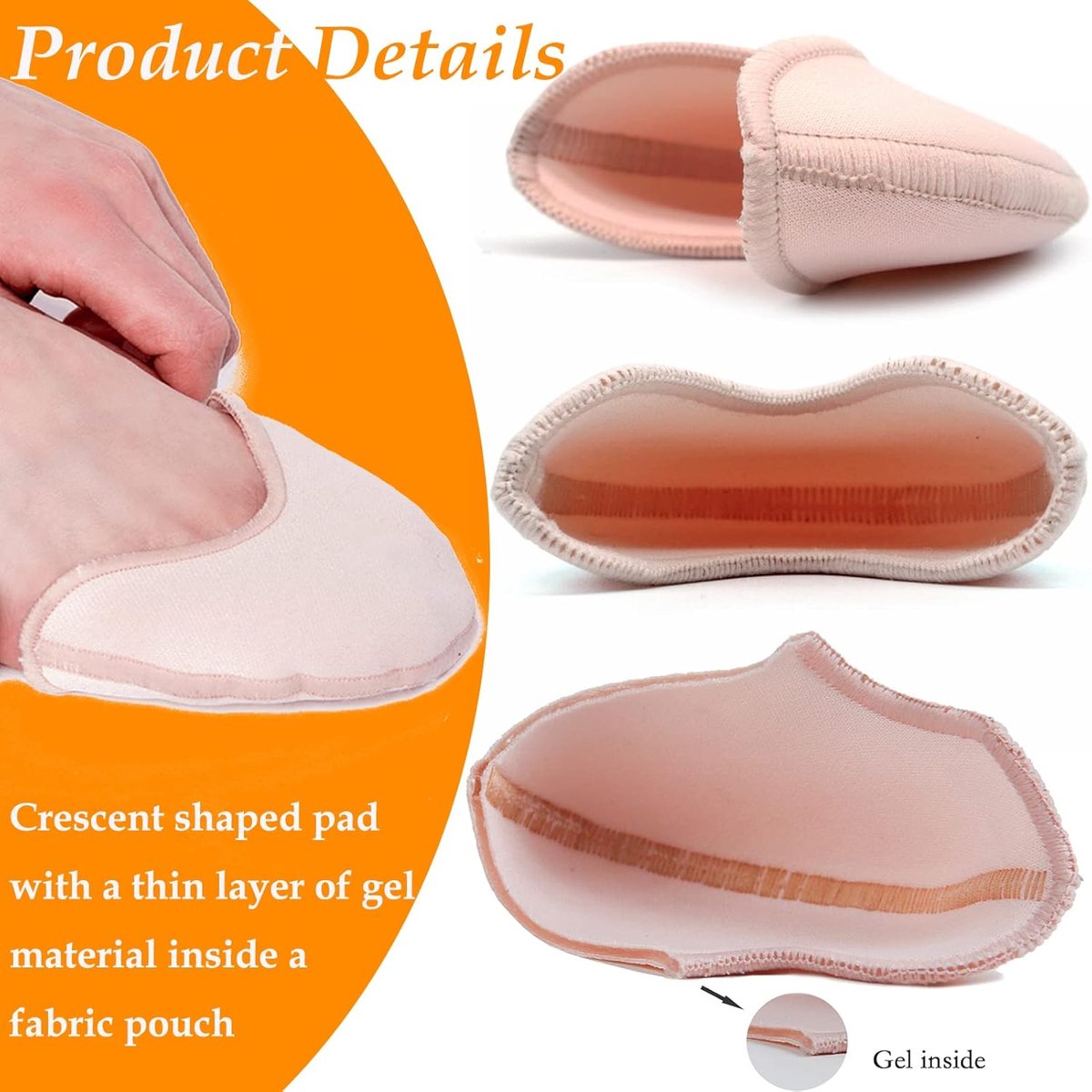 Soft gel toe protectors - Ballet dance, pointed shoes & high heels - For women & girls - Image 2