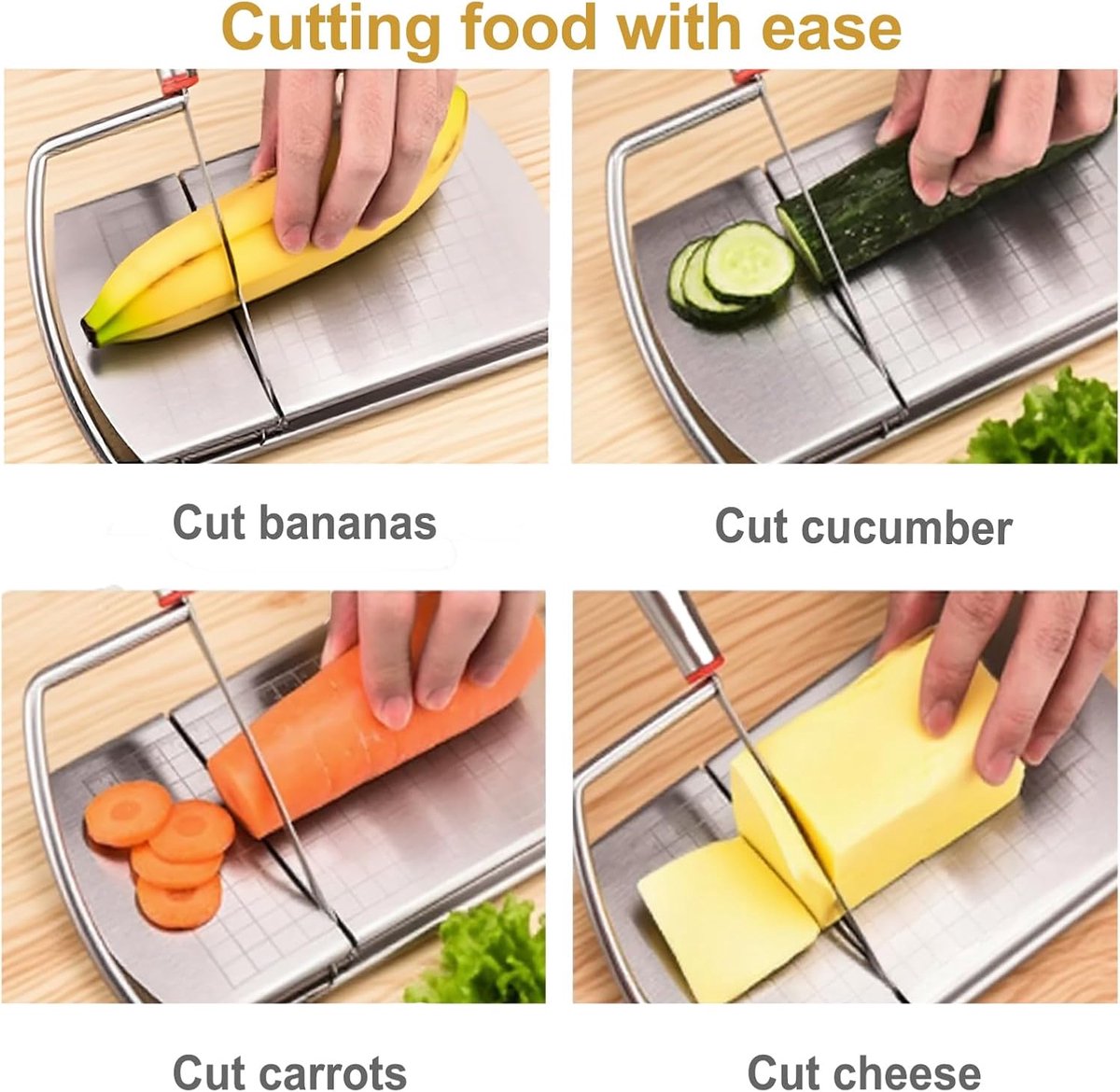 Cheese Slicer with Measuring Scale - 6 Interchangeable Blades - Precision Cutting - Dishwasher Safe - Cheese Lovers & Home Use - Image 5