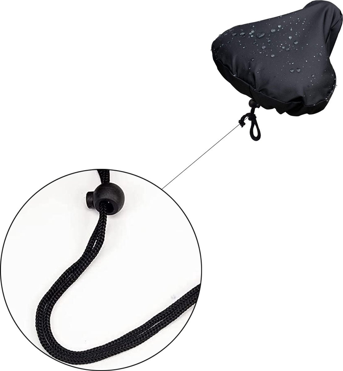Waterproof Saddle Cover - Bicycle Saddle Cover - Cover for Bicycle Saddle - Rain Cover - Elastic Rain Cover for Bicycle Saddle - 2-pack - Image 3