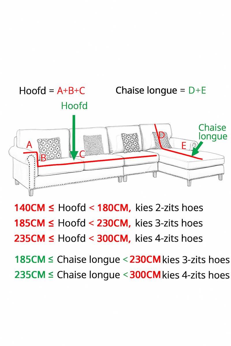 Waterproof sofa cover - Grass green jacquard leaf pattern - For 3-seater sofa (185-230 cm) - Image 5