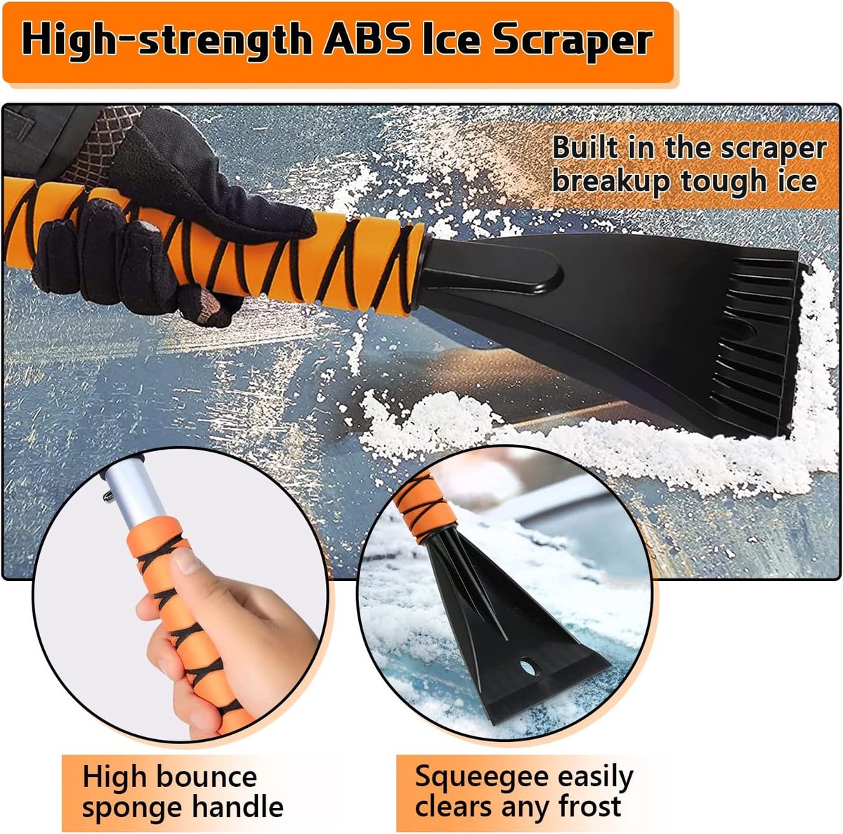 2-in-1 detachable snow brush and ice scraper - 27