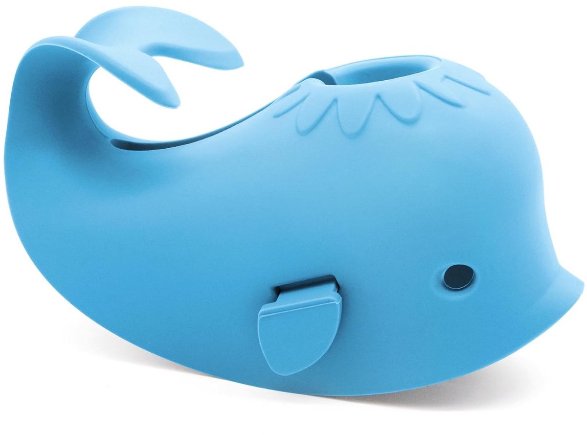 Bath Faucet Cover - Soft silicone safety protector for children, toddlers, and babies - Cute whale design, nice bath gift for children - blue - Image 1