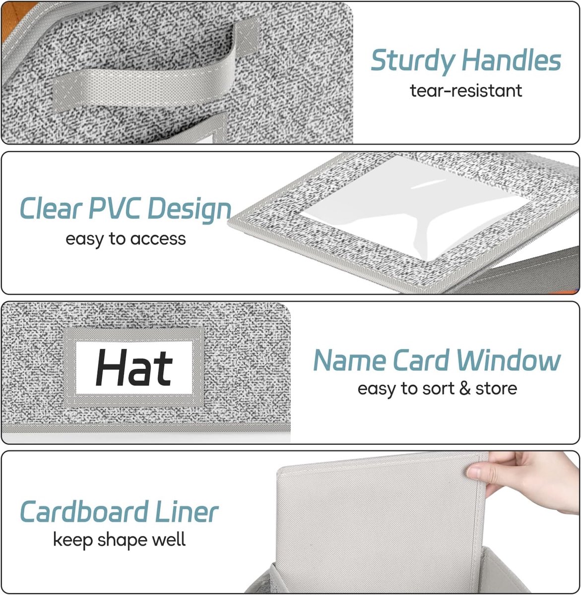 2-Pack Storage Boxes for Caps - Storage Solution for Up to 24 Baseball Caps - Stackable 2-in-1 Hat Box - Image 5