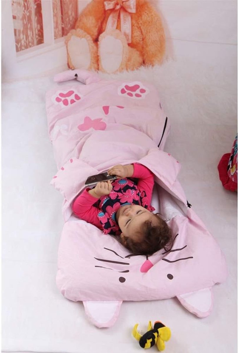 Children's Sleeping Bag 160x60cm – Cartoons, soft warm, green - Image 2