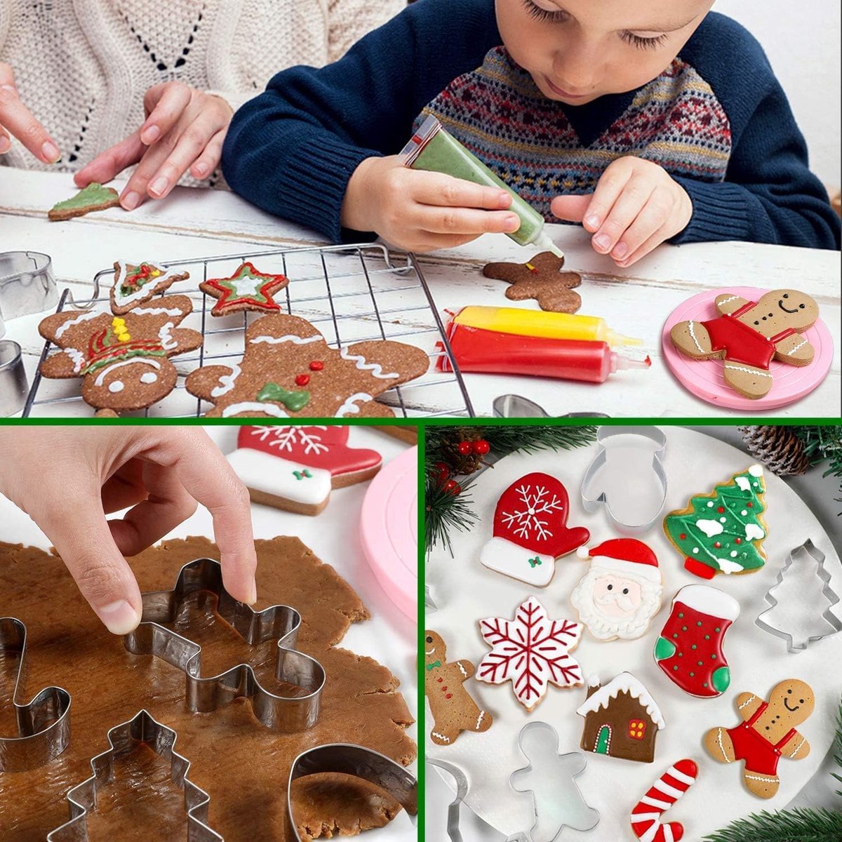 Cookie Cutters - Cookie Molds - 6 Molds for Cookies - Christmas Cookies - Christmas Cookie Cutters - For Gingerbread and Cookies During the Holidays - Image 2