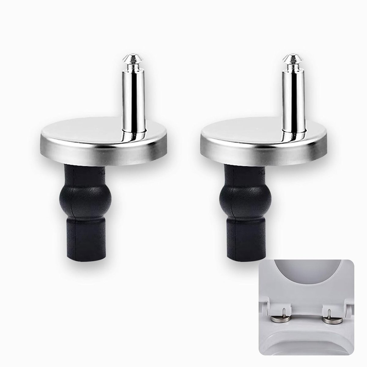 Toilet Seat Hinge Parts – Top-mounted, quick installation - Image 1
