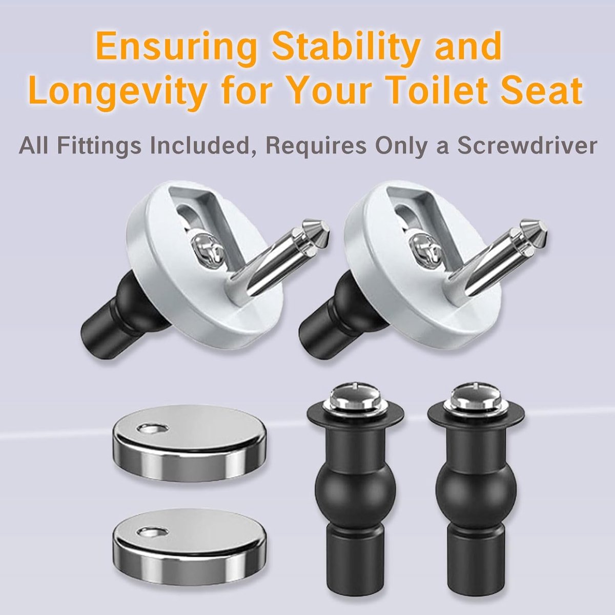Toilet Seat Hinge Parts – Top-mounted, quick installation - Image 5