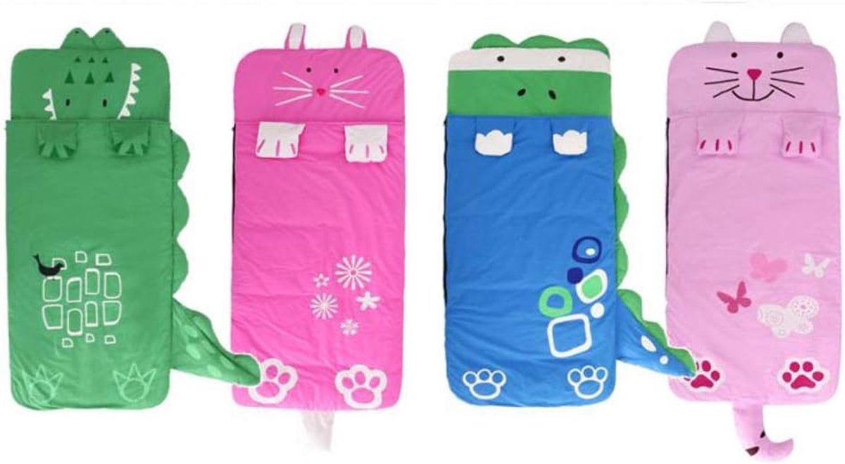 Children's Sleeping Bag 160x60cm – Cartoons, soft warm, pink - Image 2