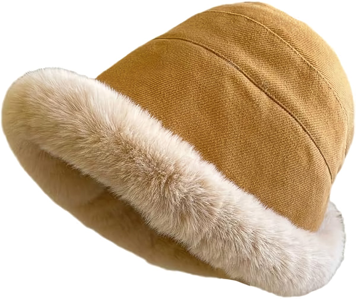 1 Women's Winter Hat - Cold Weather - Extreme Warmth and Wind Protection - Fleece-lined Interior - Wide Brim Design - Thick Insulated Material for Snow - Khaki - Image 1