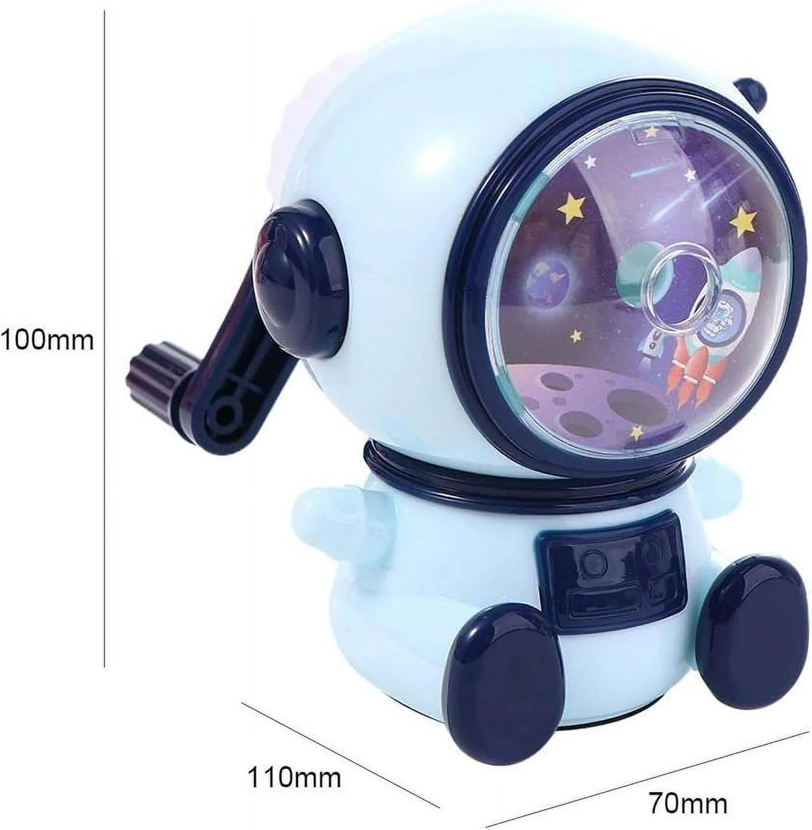 Manual pencil sharpener - Cute child-style stationery with a space theme - durable - easy to use - suitable for school, office, and home. - Image 4