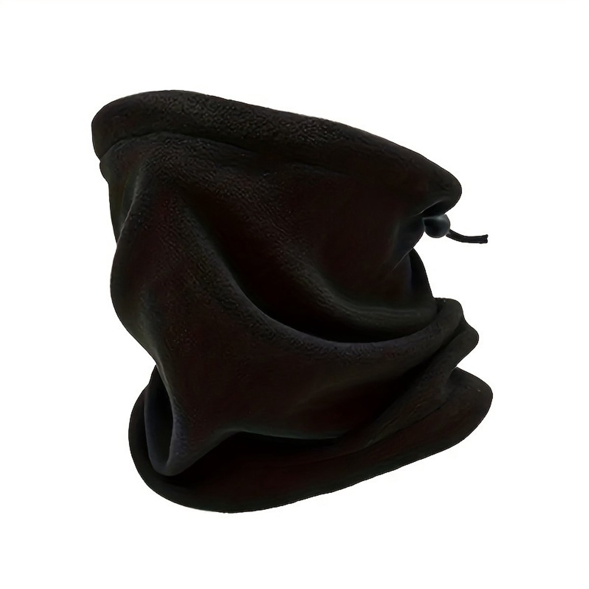 Multifunctional tubular scarf (black) - lined with warm fleece, can be used as a neck warmer or face mask - windproof and warm scarf - suitable for winter sports such as skiing, snowboarding, cycling, hiking, and ice skating - Image 1