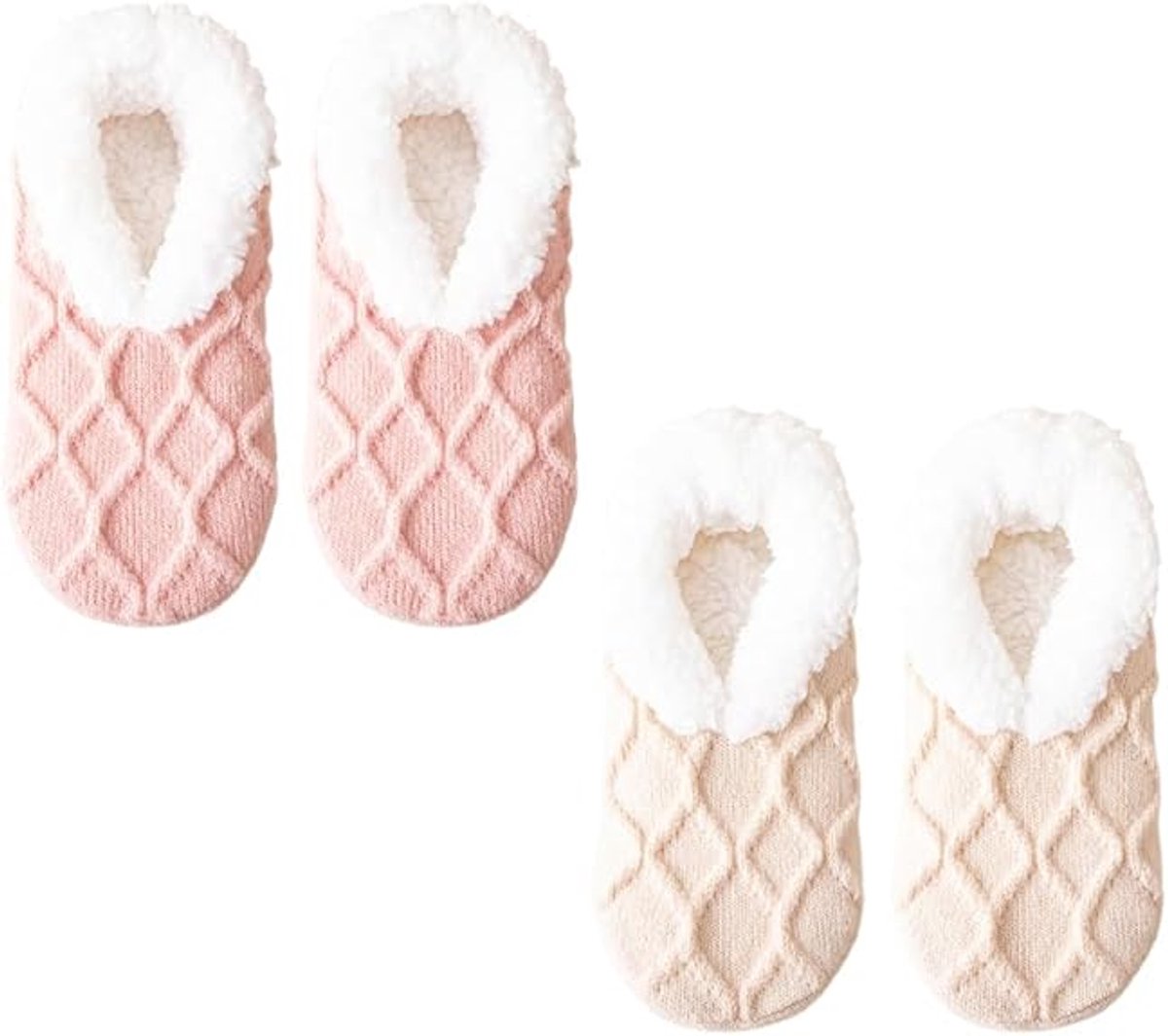 Women's Slipper Socks - Winter Warmth - Fluffy Sherpa lining - Ultra-comfortable for bare feet - One size (Washable) - Image 1
