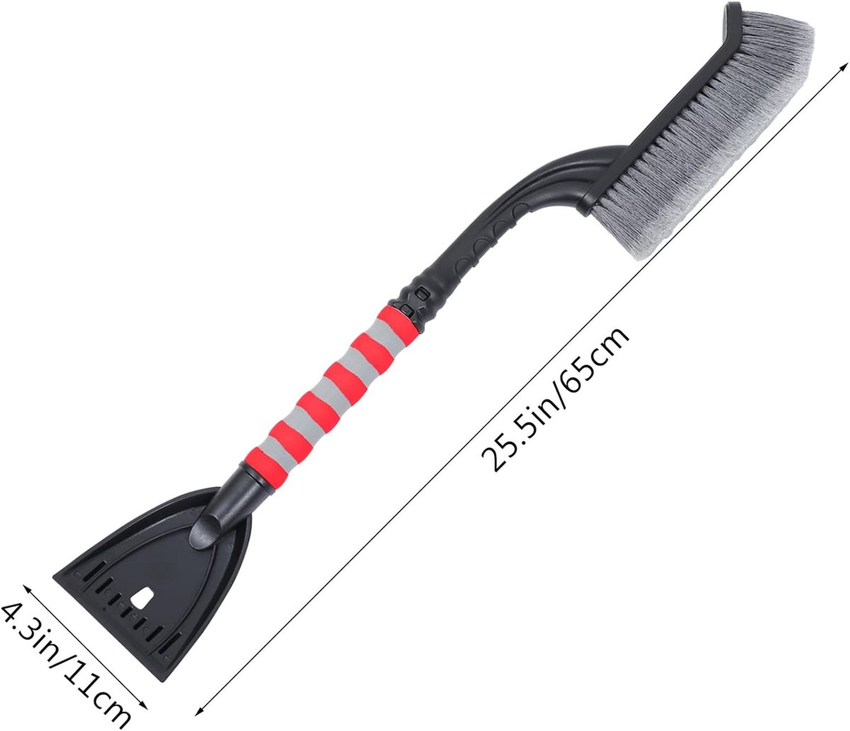 Snow Brush for Car - Two-in-One Ice Scraper - 25'' Ergonomic Handle - Winter Car Accessory - Image 3