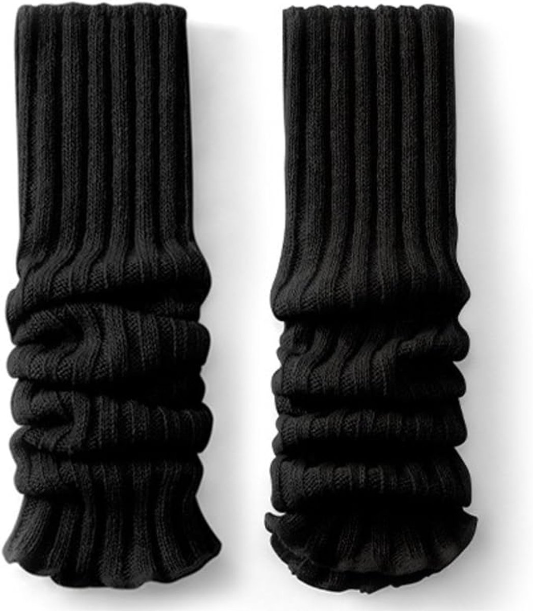 Winter leg warmers - Women's Oktoberfest leg warmers - Black women's leg warmers - Children's leg warmers - High knee socks and ankle warmers - Image 1