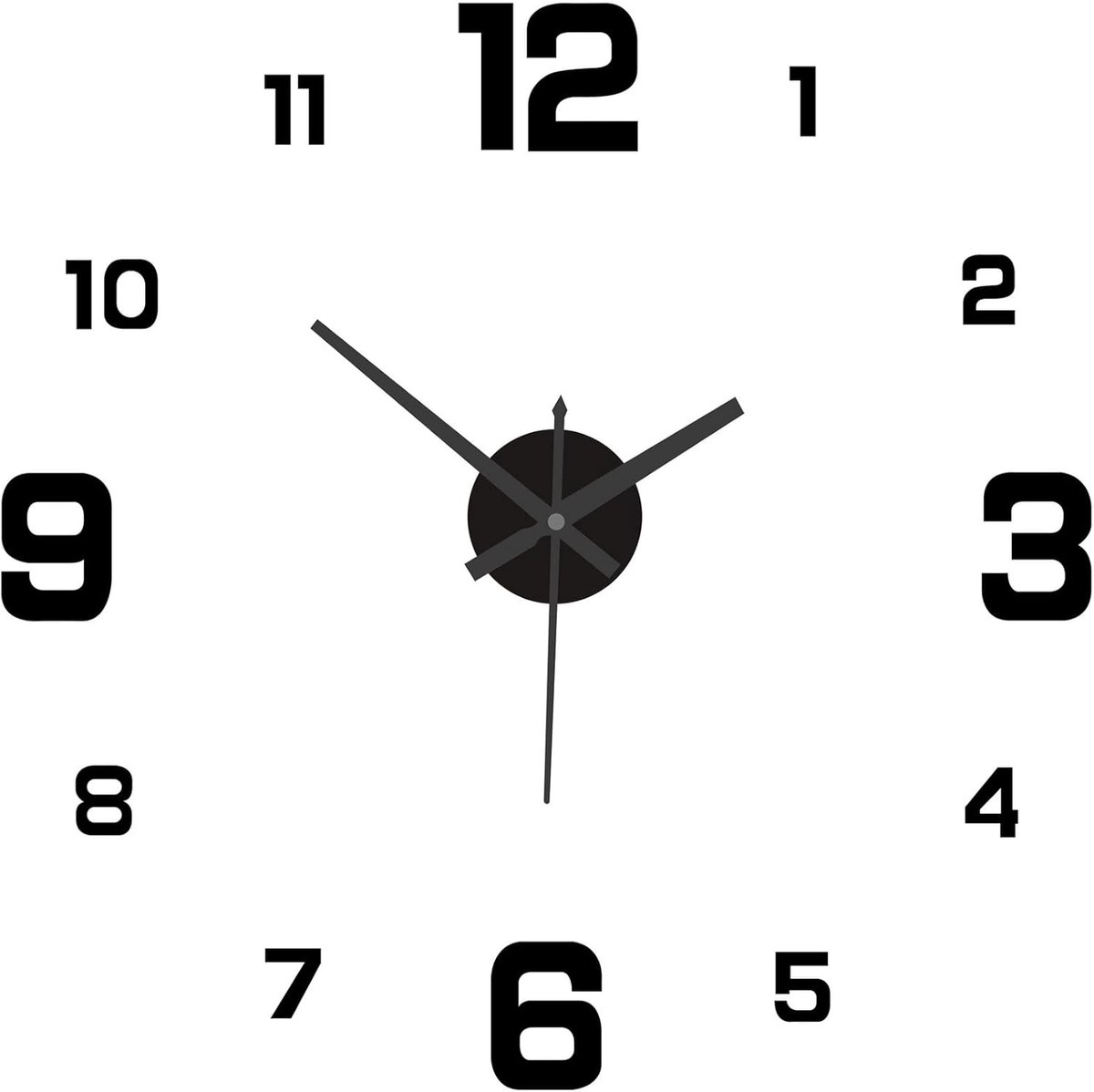 Frameless Wall Clock - Modern 3D DIY - Large Display for Clear Reading - Easy to Stick - Modern Living Room Decor - Image 1