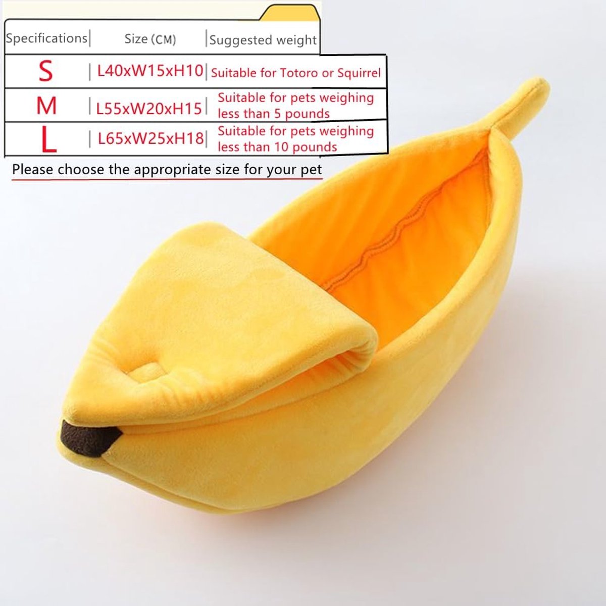Cat Basket - Creative Cat Basket - and Cat Kennel - Warm and soft plush puppy mat - Cute fruit design for cats, kittens and dogs - 55 x 20 x 15 cm(M) - Image 3