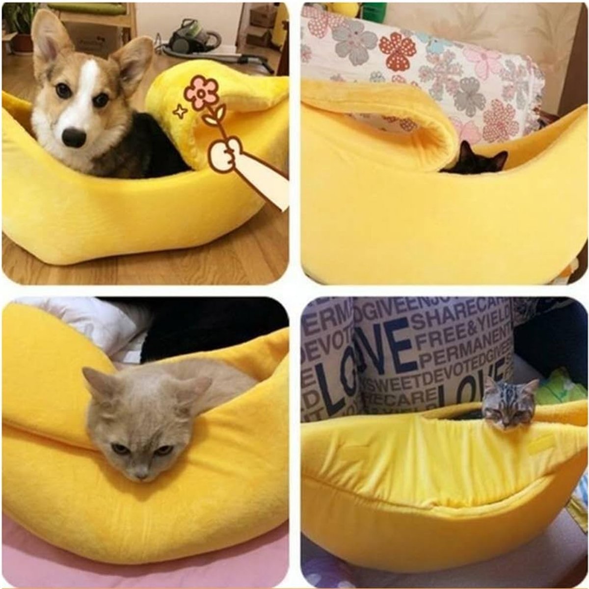 Cat Basket - Creative Cat Basket - and Cat Kennel - Warm and soft plush puppy mat - Cute fruit design for cats, kittens and dogs - 55 x 20 x 15 cm(M) - Image 5