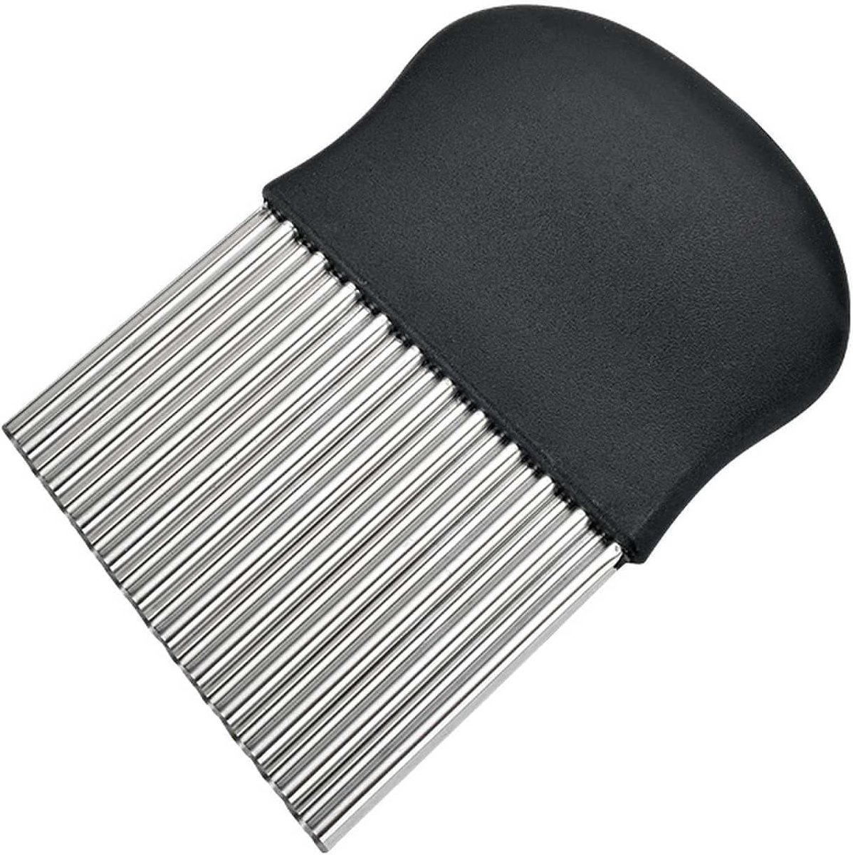 Vegetable knife - Stainless steel - Serrated blade - Potato chip cutter - Fruit and vegetable cutter - Kitchen tool - Image 1