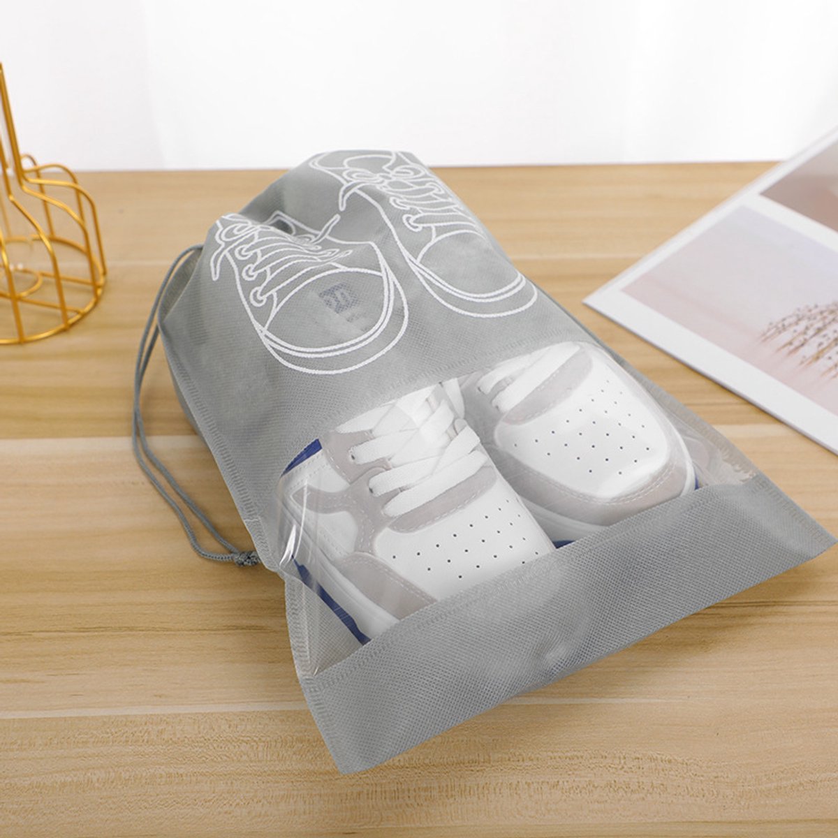 Shoe Storage Bags 5-piece – Non-woven, 36x45 cm, home/travel - Image 4