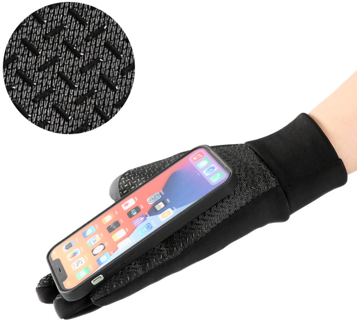 Full-finger winter gloves - touchscreen, fleece-lined, warm, thickened, waterproof, windproof, and non-slip for outdoor cycling. - Image 2