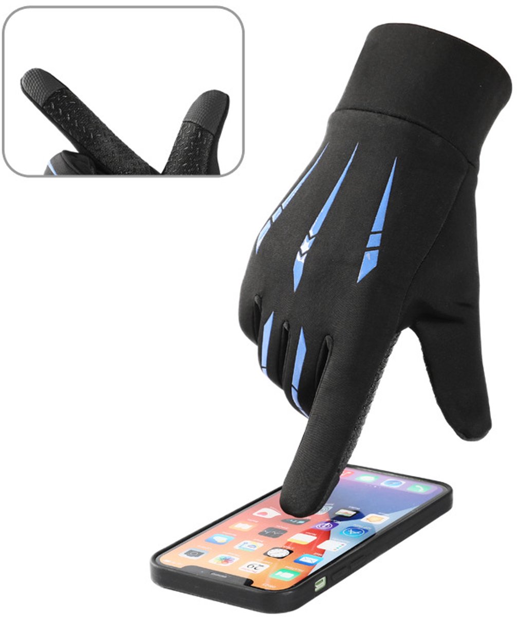 Full-finger winter gloves - touchscreen, fleece-lined, warm, thickened, waterproof, windproof, and non-slip for outdoor cycling. - Image 4